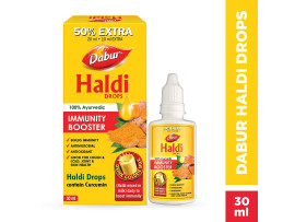 DABUR Haldi Drops- 50% Extra: Curcumin Extract for Natural Immunity Boosting & Fighting Inflammation: (20ml +10ml Free)